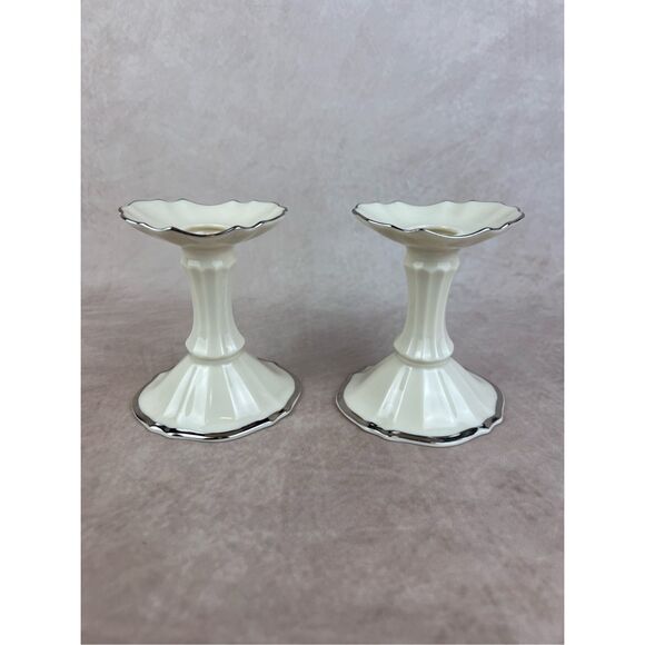 Vintage Lenox Fine China Solitaire Candle Stick Holders - Picture 5 of 6
